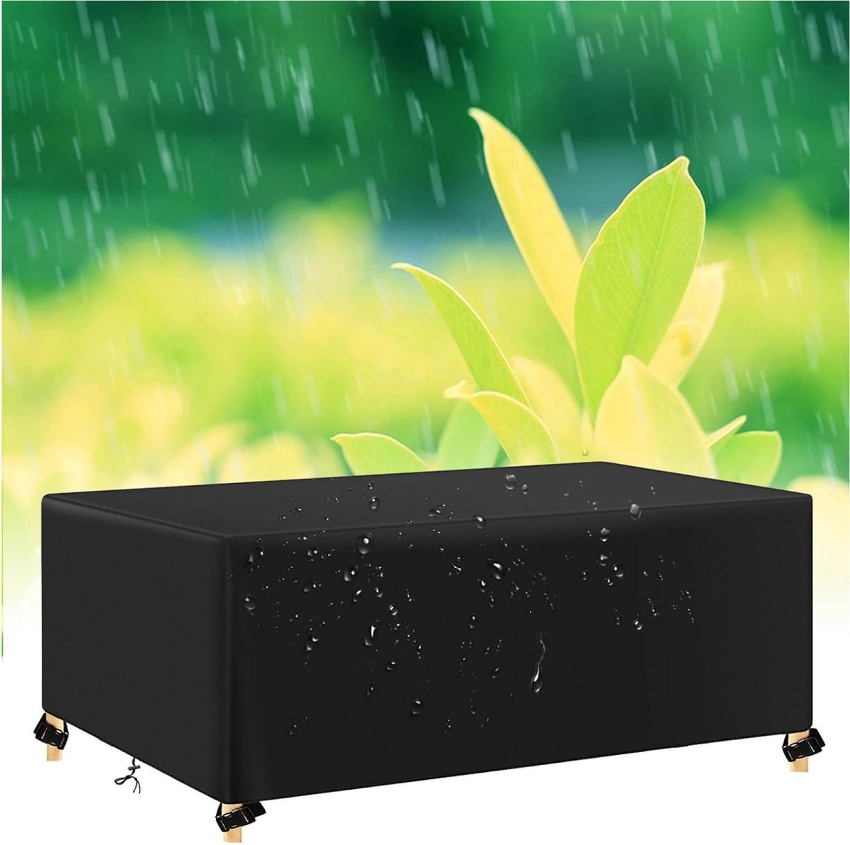 Tuinmeubelhoes - Buitenmeubelhoes - Meubels Beschermen - Waterdicht 420D Oxford - 255x130x70 cm - Zwart