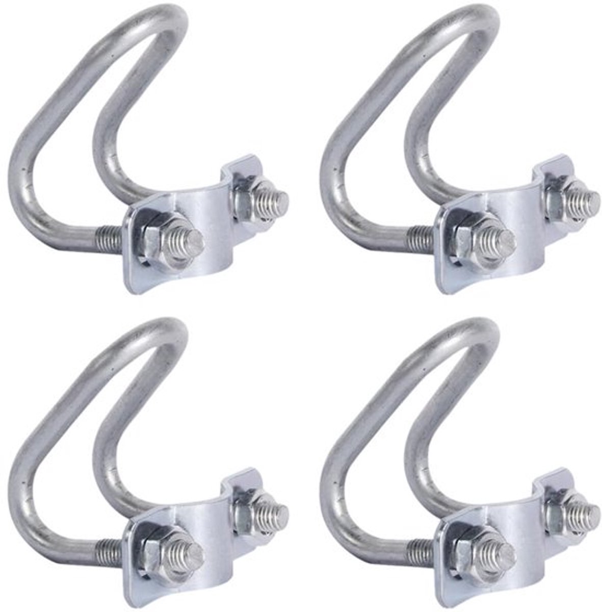 4 stuks kruispijpklemmen, metalen gesp slangclips U-vormige pijptape spanhouder voor magazijn, supermarkt en winkels (25 x 25)
