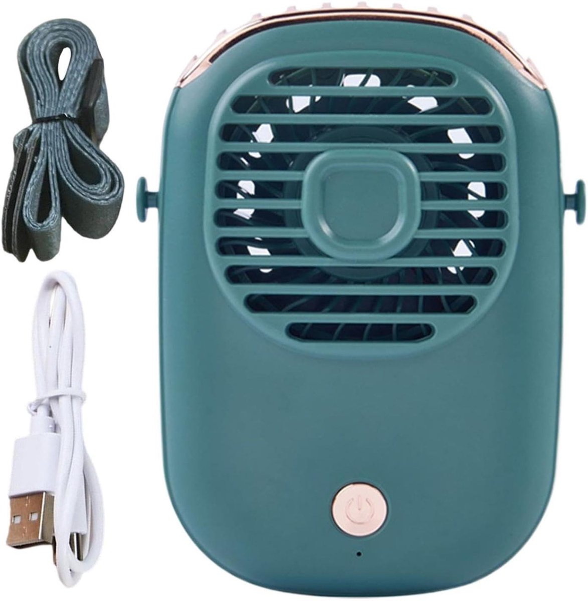 Nekventilator Oplaadbaar - Draagbare Ventilator - Persoonlijke Verkoeling - Fluisterstille Werking - 4.72x3.54x1.38 inch - Groen