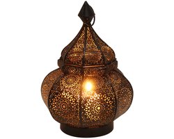 Oriëntaalse handgemaakte lantaarn / windlicht Abir zwart -| hangend of staand