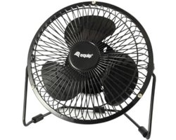 USB Tafelventilator, 15 cm diameter, zwart, stil - USB-aangedreven.