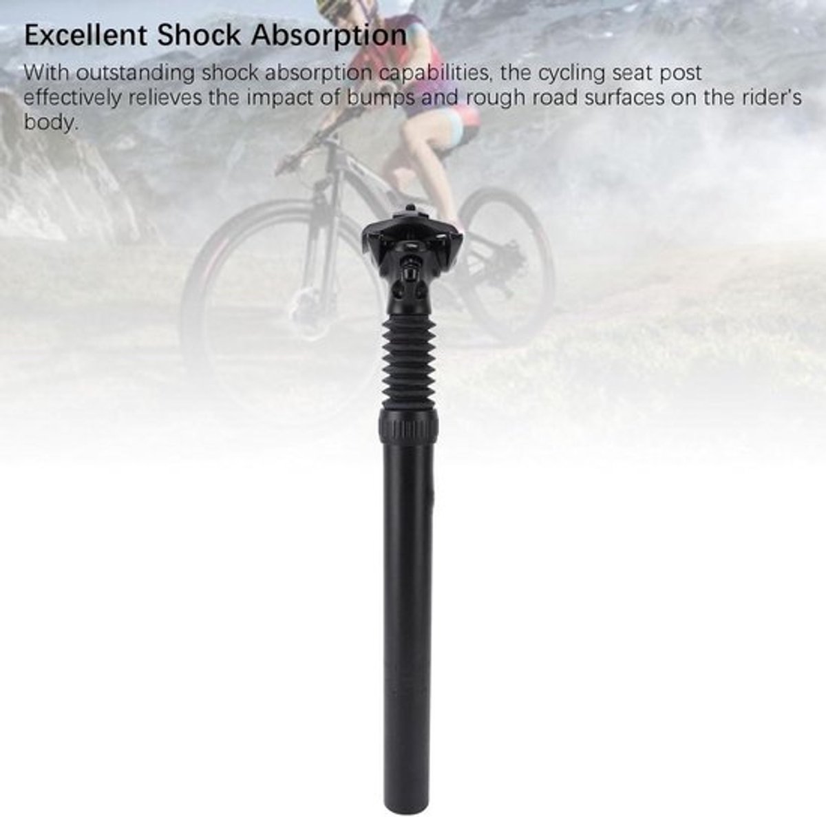 Zadelpen - Aluminiumlegering - Verstelbare Schokdemper - Vervanging - Mountainbiken - Verende Zadelpen van Aluminiumlegering, Verstelbare Schokdemper, Vervanging voor Mountainbiken.