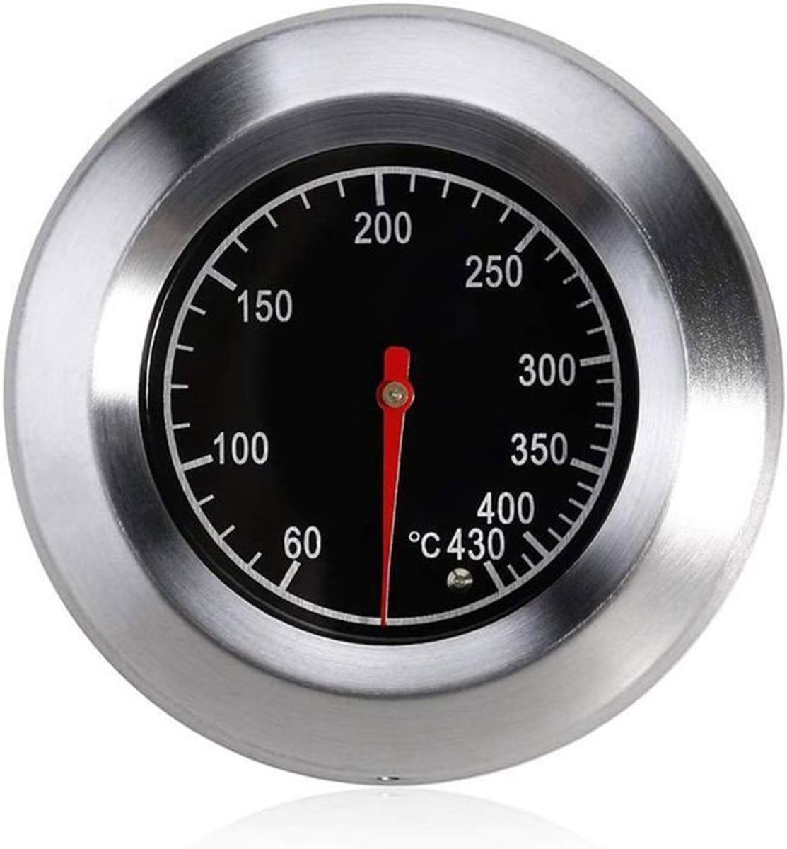 LISM-BBQ-thermometer - Roestvrij staal - 60 tot 430 °C - Breed temperatuurbereik - 1 stuk