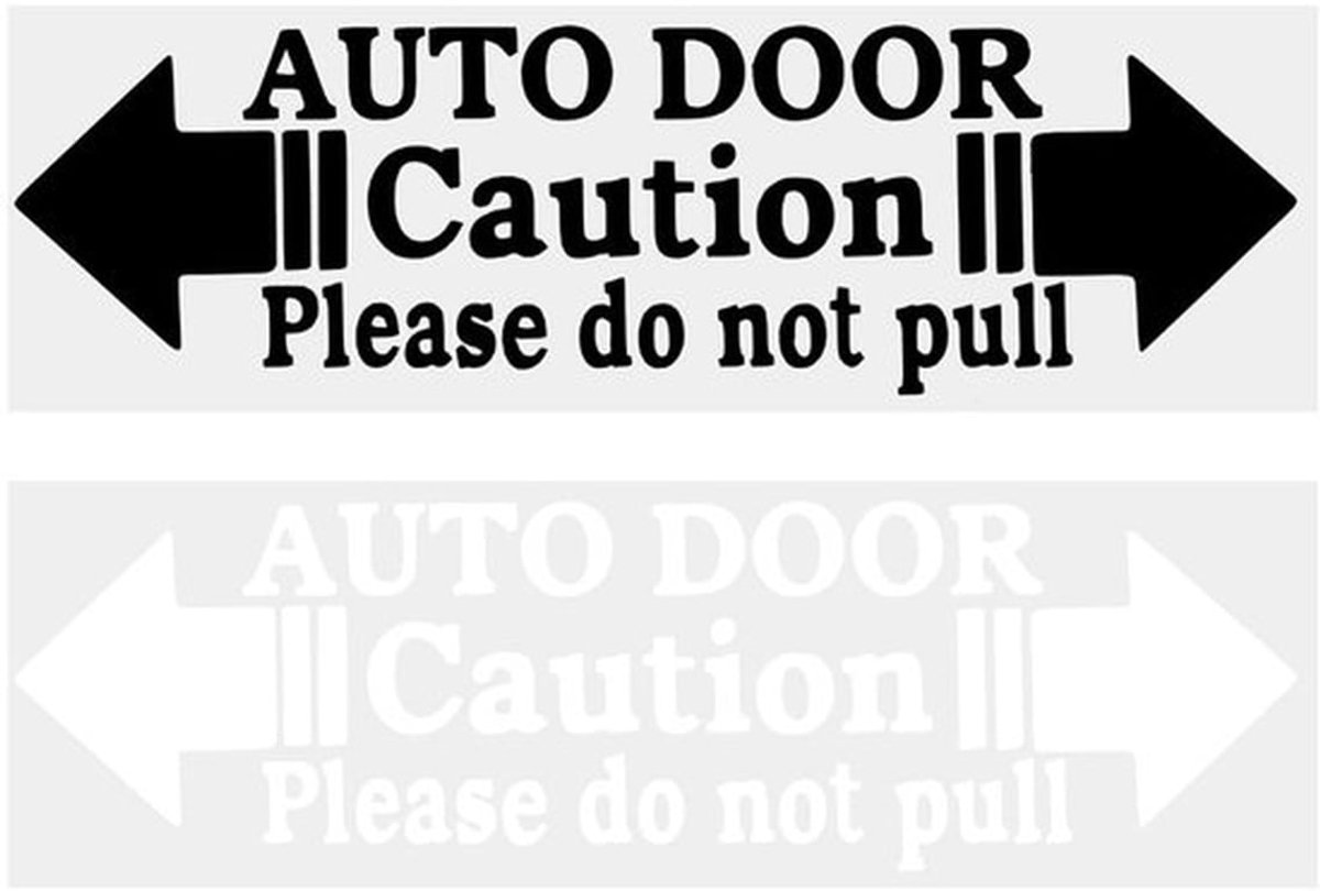 4 stuks 20x6cm Automatische deurstickers Zwart Wit Huisdier Zelfklevend Waterdicht Verwijderbaar Niet trekken Waarschuwingsbord Sticker Sticker Sticker voor Autodeuren Voertuig