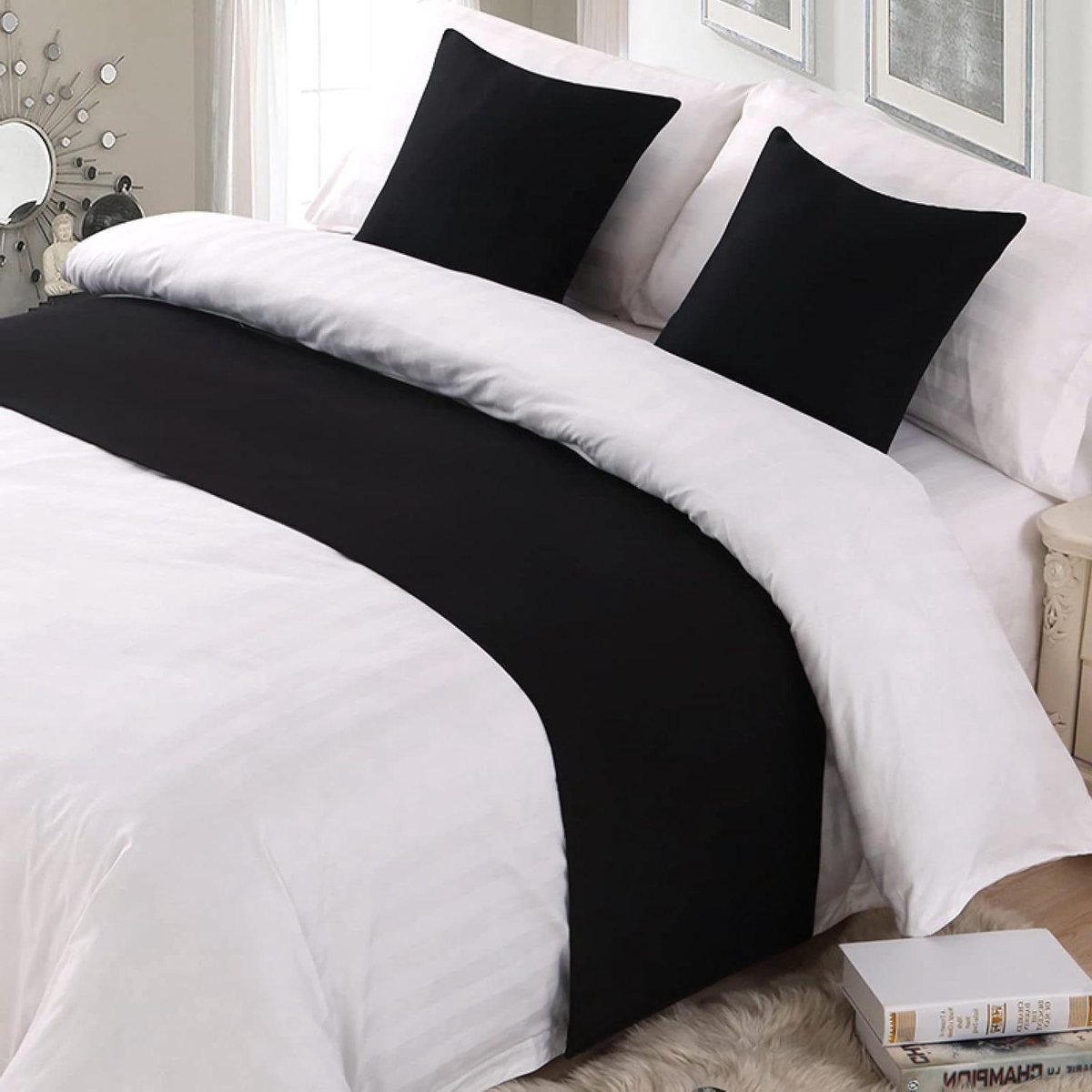 Sprei Bed Runner - Beddecoratie Staart Handdoek - Slaapkamer Aankleden - Katoen Linnen Mix