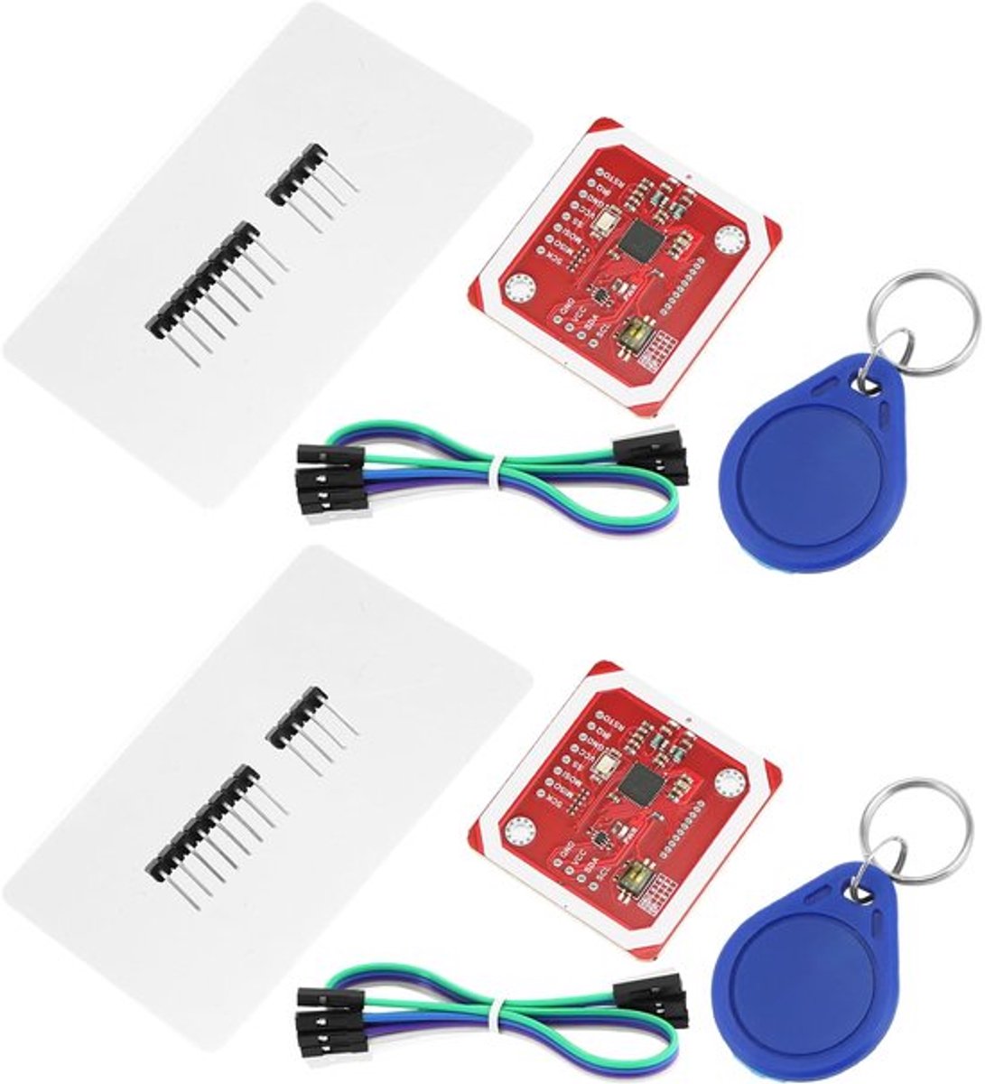 2 Stuks PN532 NFC RFID V3 Module Kit, NFC en RFID-Lezer/Reader met I2C-, SPI- en HSU-ondersteuning
