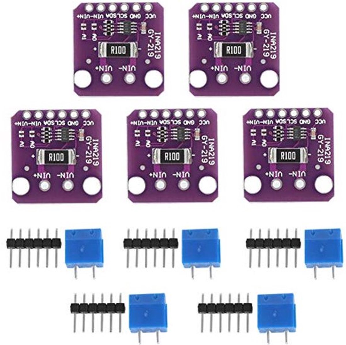 I2C-interfacemodule, stroomsensormodule-afleiding en vermogensmonitor voor Arduino