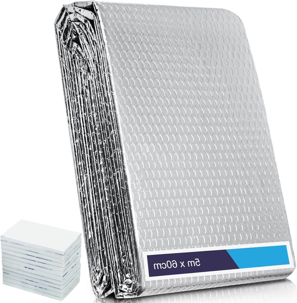Radiator Folie - Warmte Reflectie - Energie Besparen - Zelfklevende Pads - 5 x 0.6 m - Zil