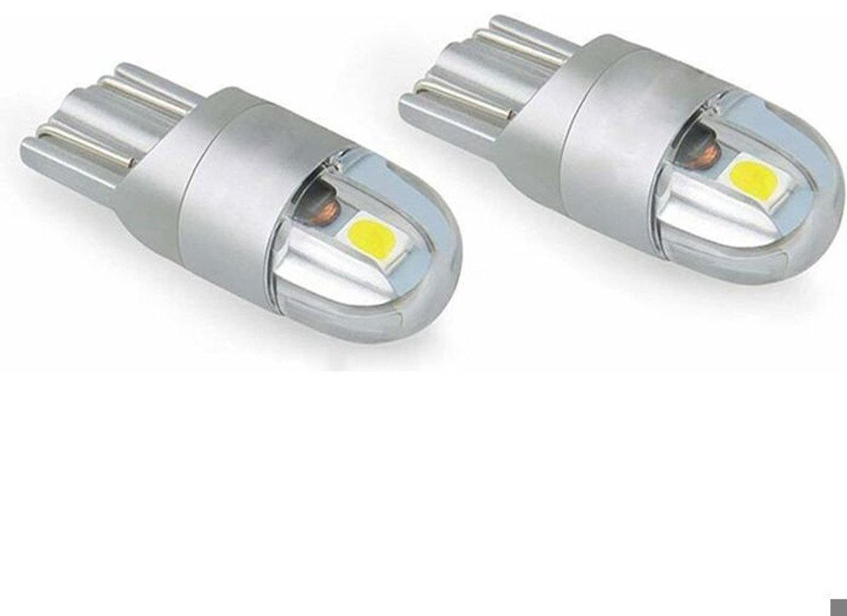 2-pack LED-positielampjes, nachtlampjes, 12V 6000K wit, 3030 2SMDD-lampjes, printplaatverlichting, richtingaanwijzersjablonen Geschikt voor auto's en motoren