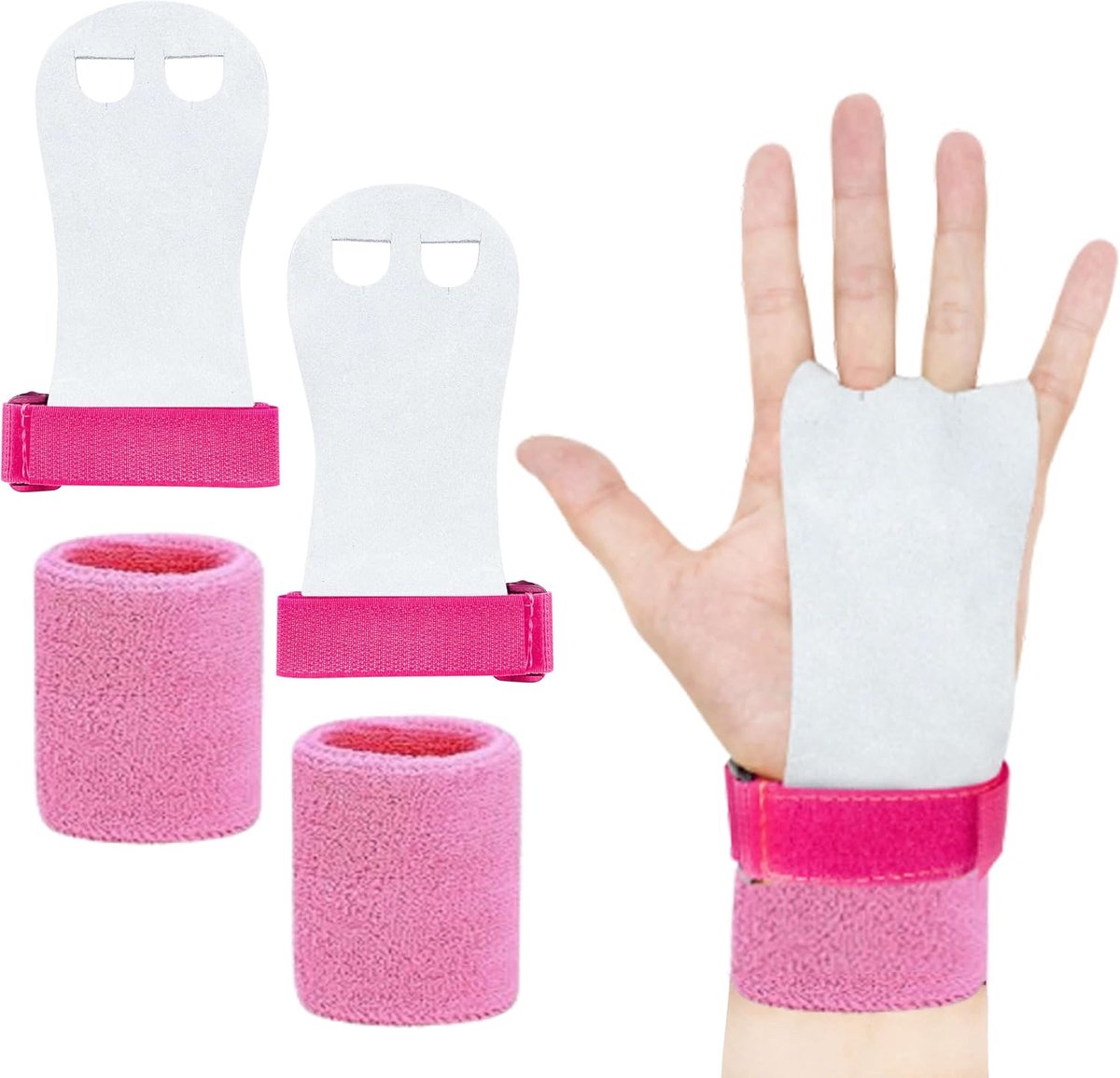 Gym Handschoenen |XS-S-M-L |ZWART/GRIJS |✮LEVENSLANGE GARANTIE✮- Beschermende Grip voor Hand, Palm, Pols, Sport & Fitness Accessoires voor Gymnastiek, CrossFit, Gewichten