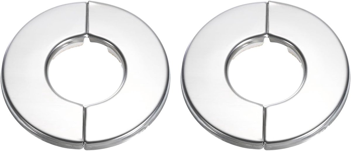 sourcing map 2 stuks staaf gedeelde flens 201 roestvrij staal ronde plaat voor 25 mm diameter buisleiding