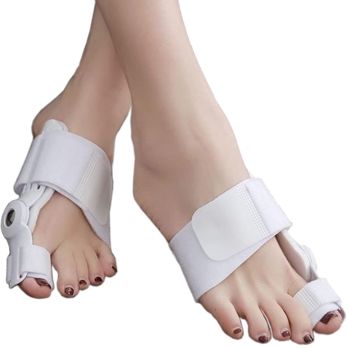 teencorrector voor dames en heren, 2 stuks, met teenscheider ter verlichting van eeltknobbels, wit