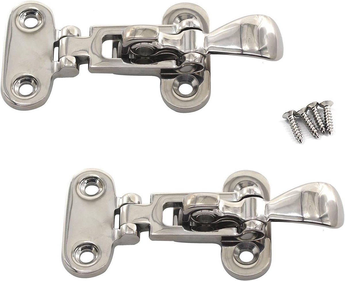 316 roestvrij staal Hasp deur gesp slot slot bout slot (2 stuks)