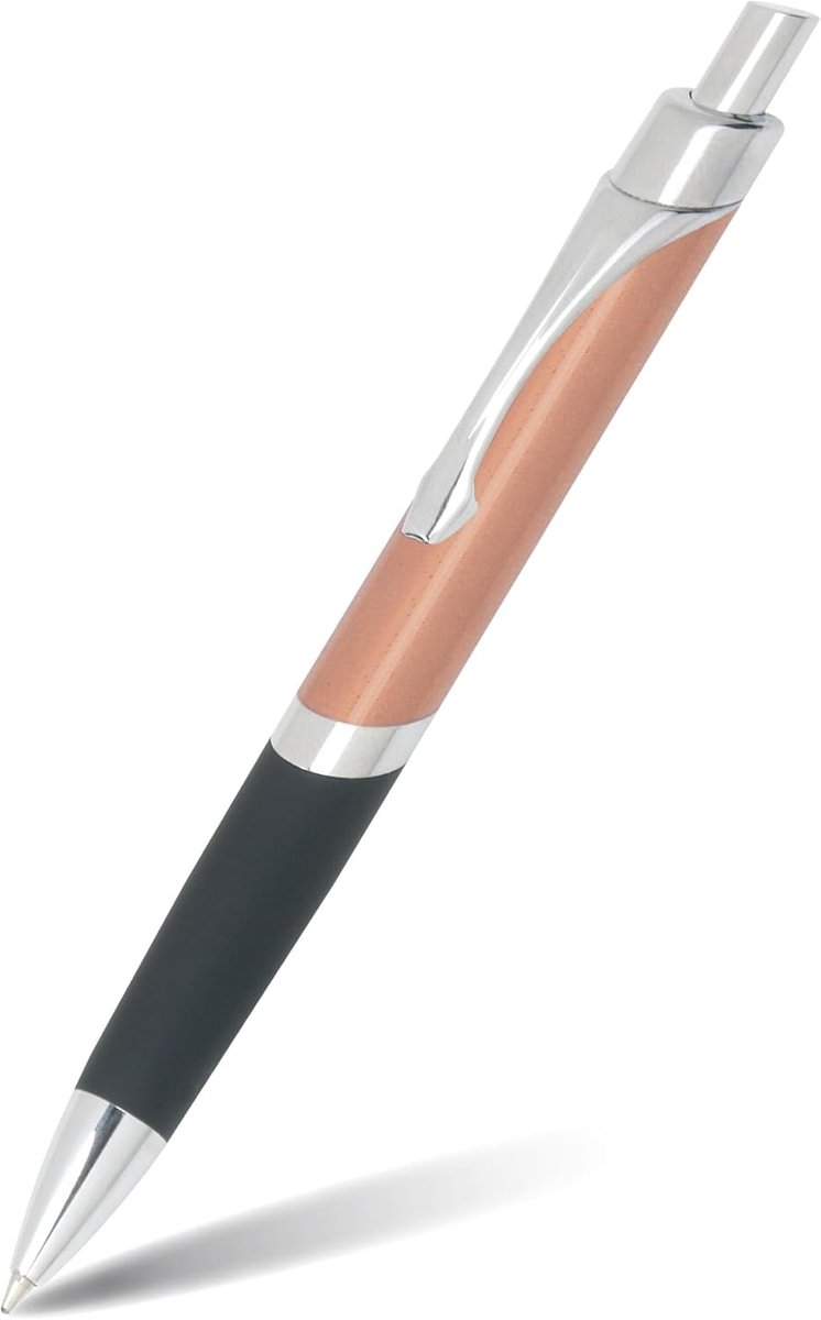 32054/3D balpen Sporty roségoud, aluminium kuli, verwisselbare, onuitwisbare vulling, schrijfkleur zwart, 1 stuk (1 stuk)