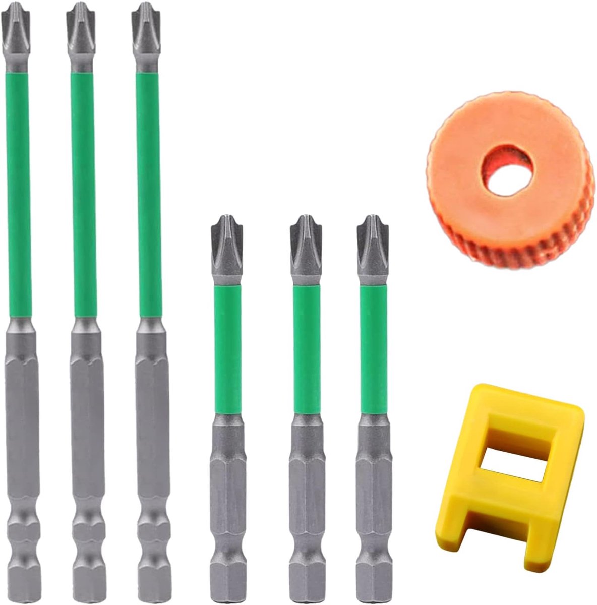 3 stuks sterke schroevendraaierbits: hoge hardheid en antislip schroevendraaierbitset, schroevendraaier-bitset met schroevendraaier-magnetiseerder en magnetiserring voor elektricien bitset lang