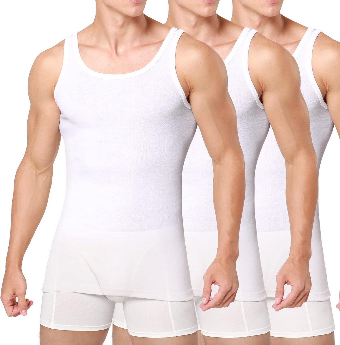 Sir Bx100 heren Ondershirt voor heren, 3/5 stuks,tanktop, katoen