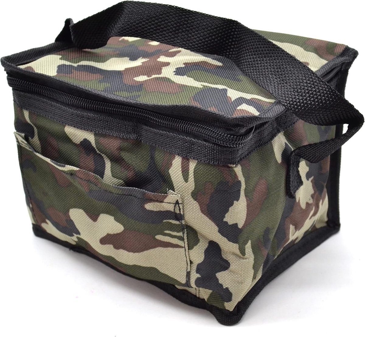 koelkast, 4 l, draagbaar, koelkast, thermotas, 1 persoon, camping, strand, drinken, camouflage
