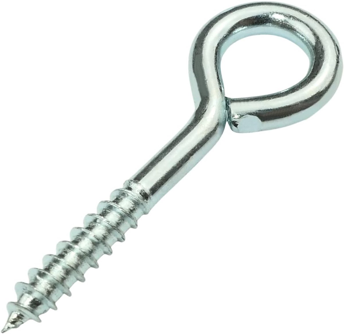 Haken oogschroeven om te schroeven Ø3x20mm - zelftappende oogschroef gesloten - van staal - kleur zilver