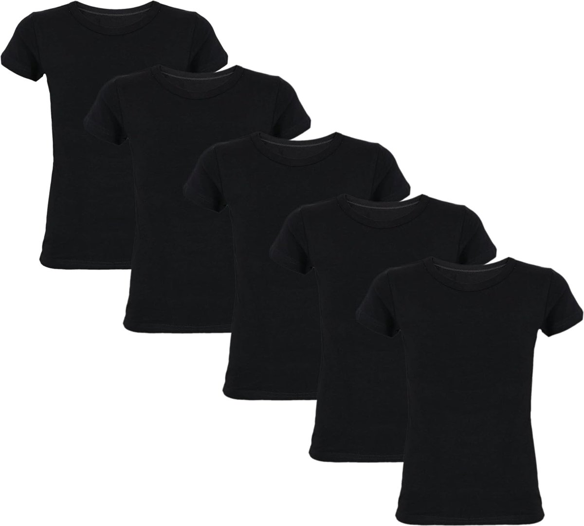 Kinder Jongens Ondershirt Korte Mouw T-Shirt 5 Pack