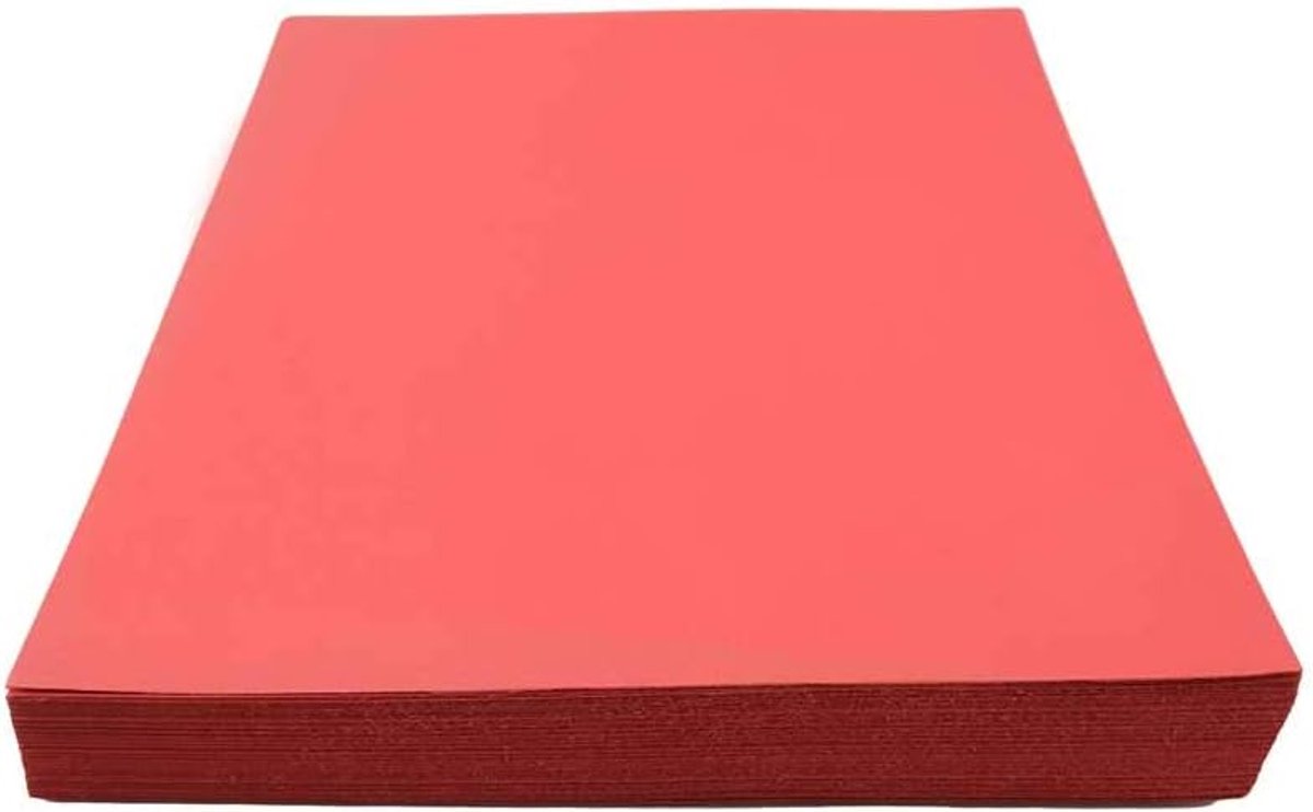 Gekleurde kaart - rood (100 stuks vellen)