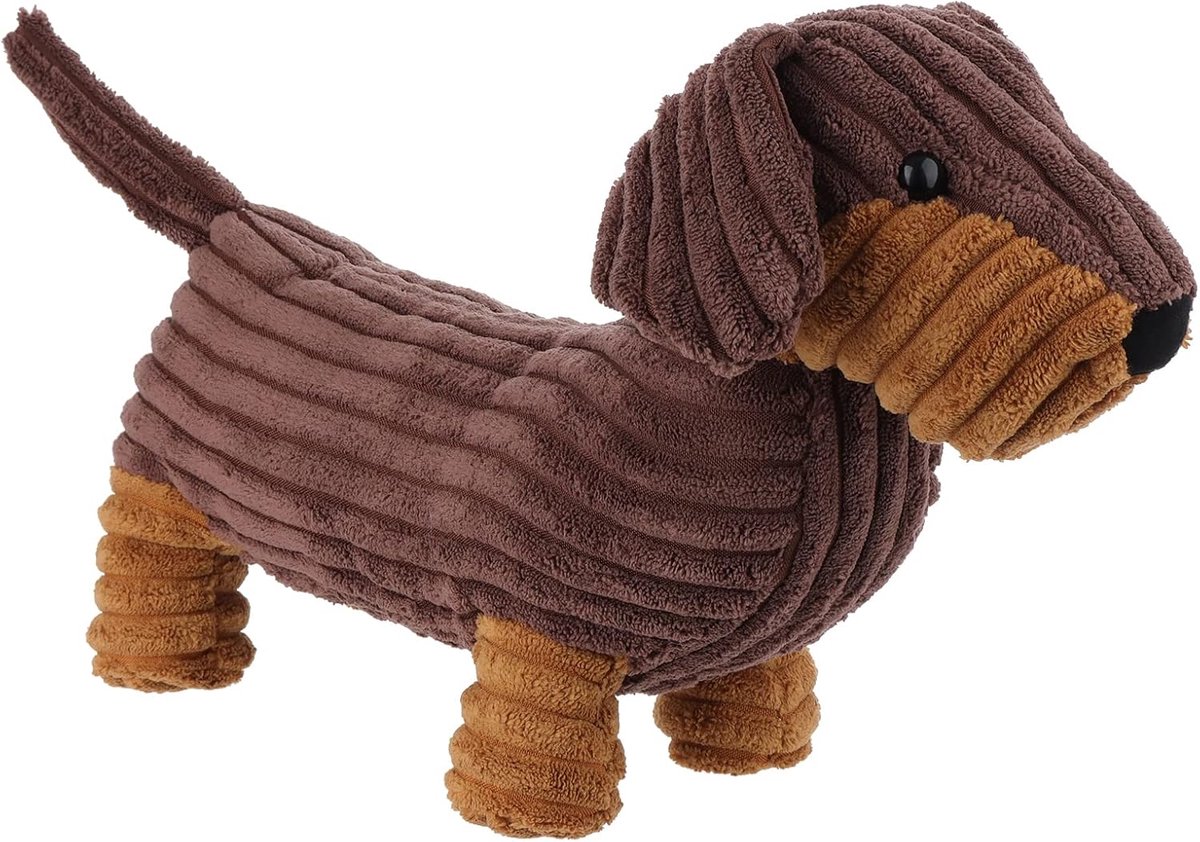 Lamb Knuffeldier Henry Teckel 34 cm, pluche hond, pluche speelgoed, zacht en wasbaar, cadeau voor kinderen, baby's, meisjes en jongens