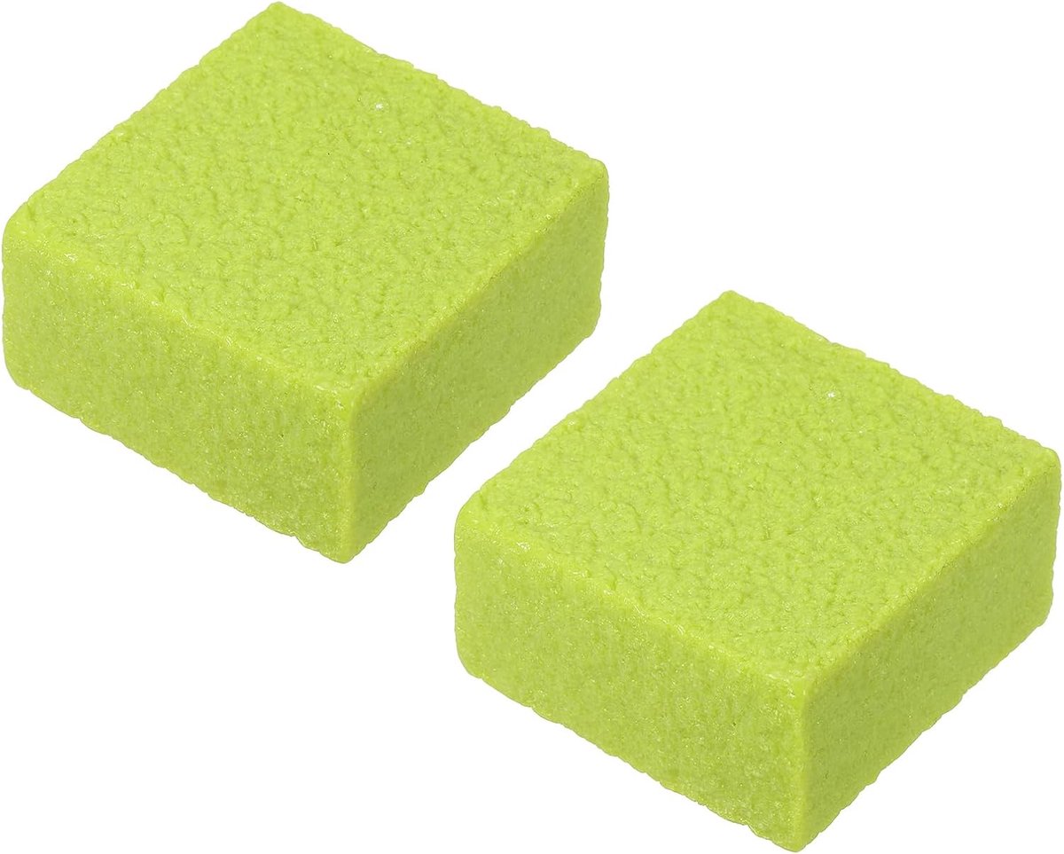 5x5x2,5cm Pickleball Peddel Gum, 2 Stuks Vierkante Rubber Pickleball Racket Stof Verwijderingsbalk Reiniger, Groen