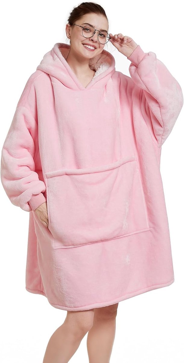 Cosy Hoodie Deken - Comfy Warme Sherpa Fleece Sweatshirt, Unisex Deken Met Capuchon, Zachte Snuggle Hoodie Blanket Voor Mannen En Vrouwen