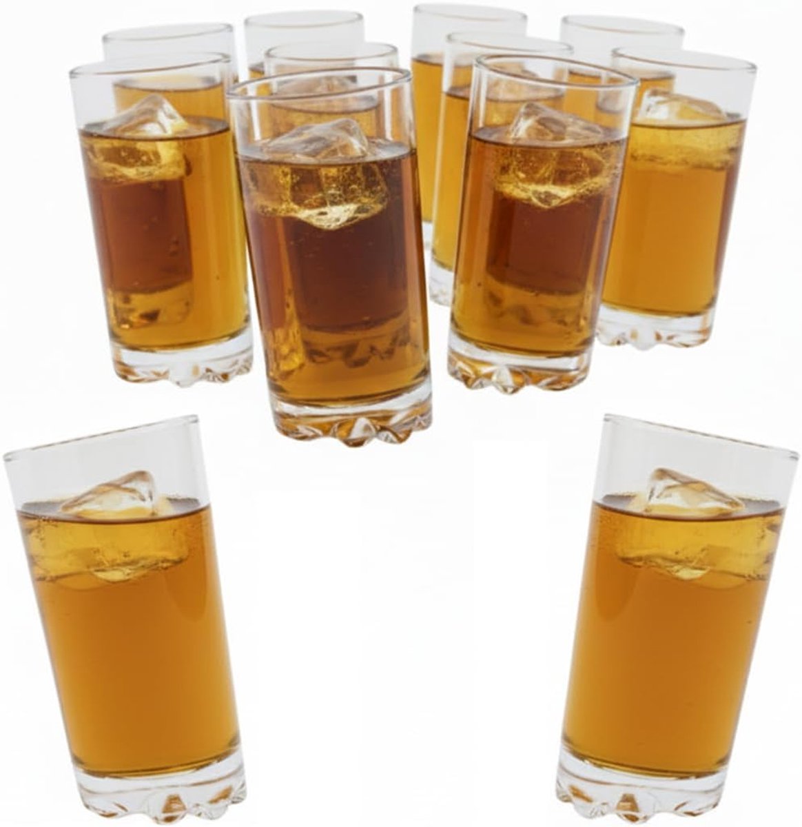 12 x Pisa borrelglazen, shotglas, stamper, schuine glazen, 50 ml, tequila, borrelkorrel, grappa, wodka, likeurglas, party, korte golfbodem, vaatwasmachinebestendig