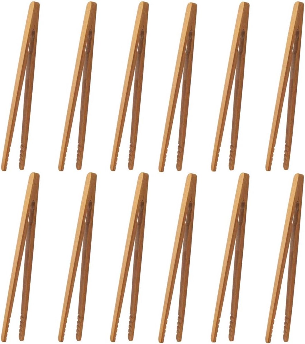 tangen, 12 stuks keukenklemmen van bamboe, broodklemmen, toasttang, voor bakken, brood, fruitthee en augurken, herbruikbaar