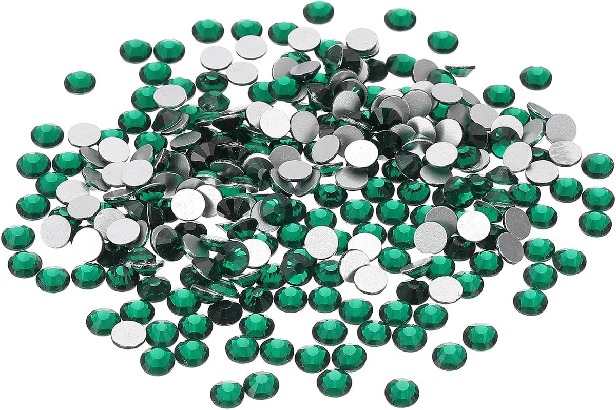 SS30 288 stuks strass-steentjes, glitterstenen om te knutselen en strassteentjes, voor knutselen, kostuums, make-up, groen