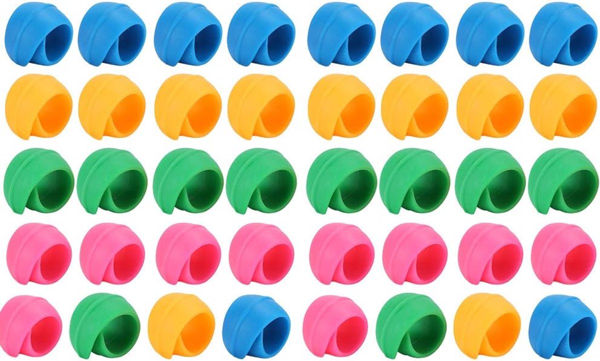 40 Stks Draad Spool Spaarders Siliconen Kleurrijke Klossen Clips Spool Huggers van Afwikkelen Geen Losse Eindjes of Draad Staarten