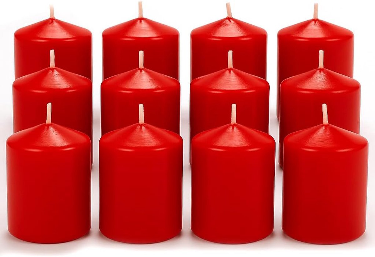 - Geurkaarsen - Aromatische Kaarsen - Kaarsen voor Huiselijke Sfeer - 12 Stuks - Made in Spain - Rode Vruchten - Passievrucht