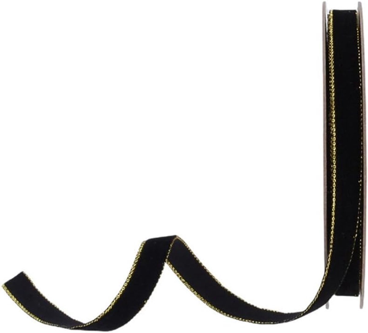 fluwelen kerstband, 10 m, brede fluwelen band, met goudkleurige draadrand, fluwelen lint, voor cadeau, verpakking, kerstboom, doe-het-zelf (donkergroen, goud)