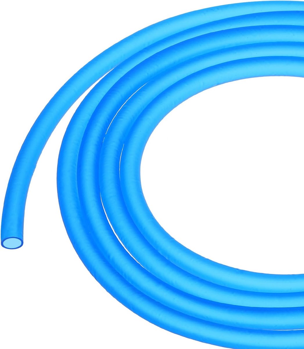 PVC benzineslang 5 mm x 8 mm 2 m blauw voor kettingzagen grasmaaiers bosmaaiers blaasinstallaties kleine motoren