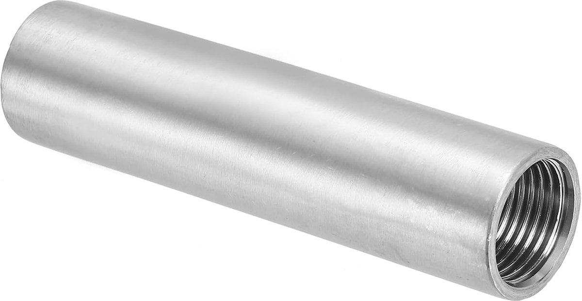 304 roestvrij stalen buisschroefverbinding G1/2 inch x G1/2 inch binnendraad, 4 inch/100 mm lengte nippelgegoten buiskoppeling verbindingsstuk