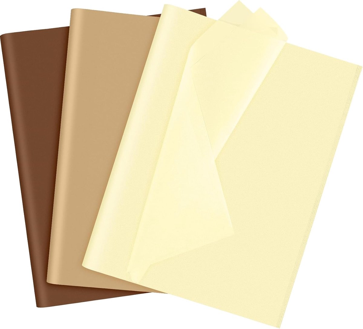Geassorteerde bruine tissuepapierset 60 vellen cadeaupapier retro bruin 3 kleuren voor herfst oogst vakantie afstuderen bruiloften verjaardag bouwfeest doe-het-zelf decoraties