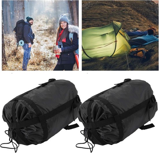 2 stks Camping Slaapzak Compressie Opbergtas Volwassen Outdoor Reizen Kleding Opslag Compressie Zak — afbeelding 3