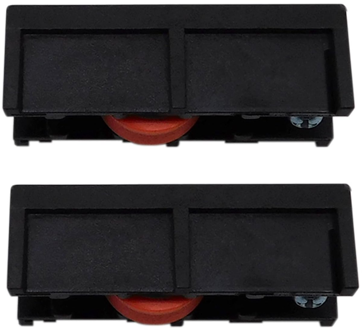 - 92537 - glijlager voor buitenramen Aluprom 18, met hoogteverstelling, set van 2, nylon, zwarte afwerking, 61 x 21,8 x 25 mm