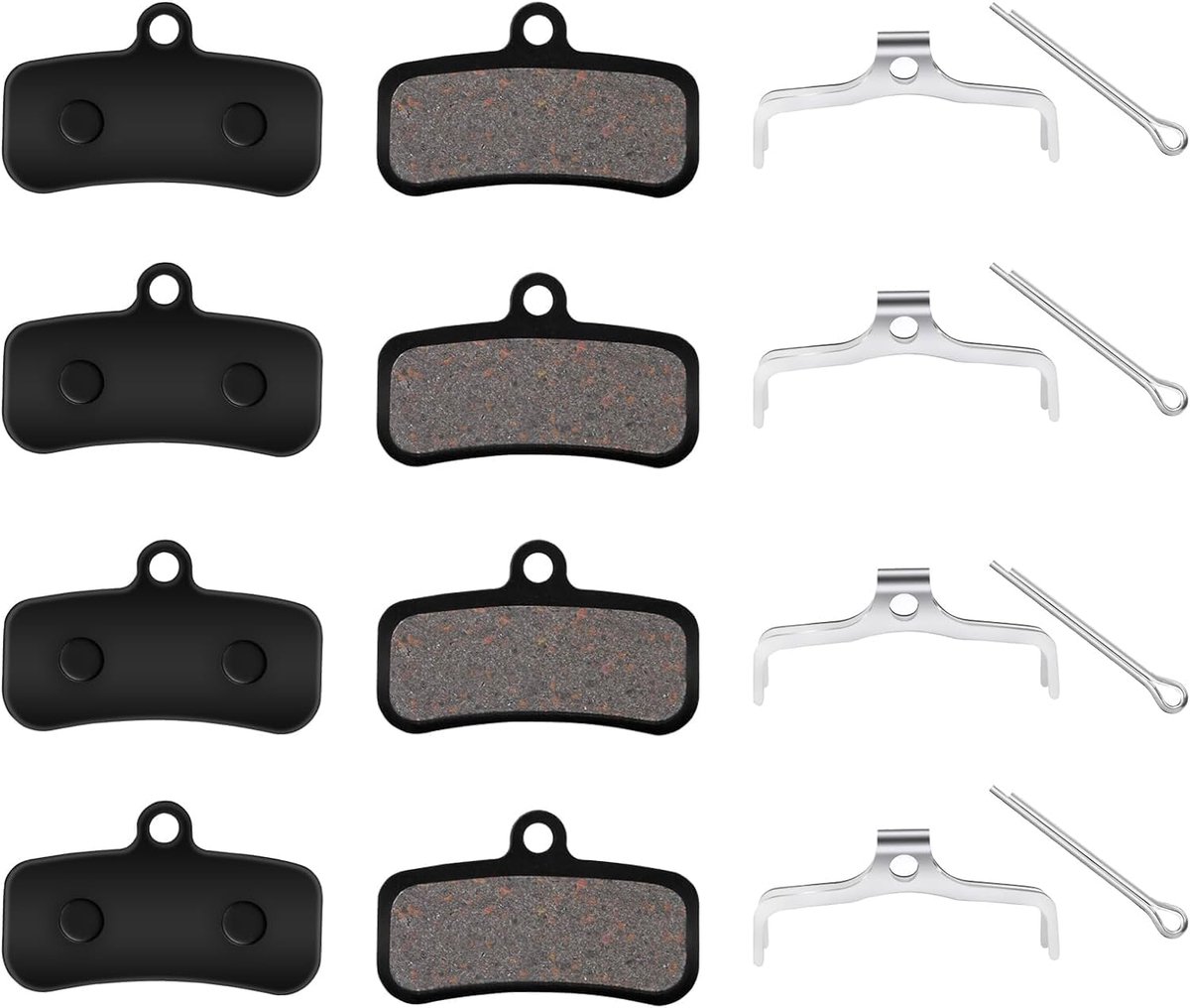 4 paar halfmetalen schijfremblokken voor Saint BR-M810 M820 Zee M640 XTR-M9120, Deore XT BR-M8020, BR-MT420 Tektro HD M745 735 725 750 TRP, SL, Slate T4, G-Spec Quadi, 4 paar Eem