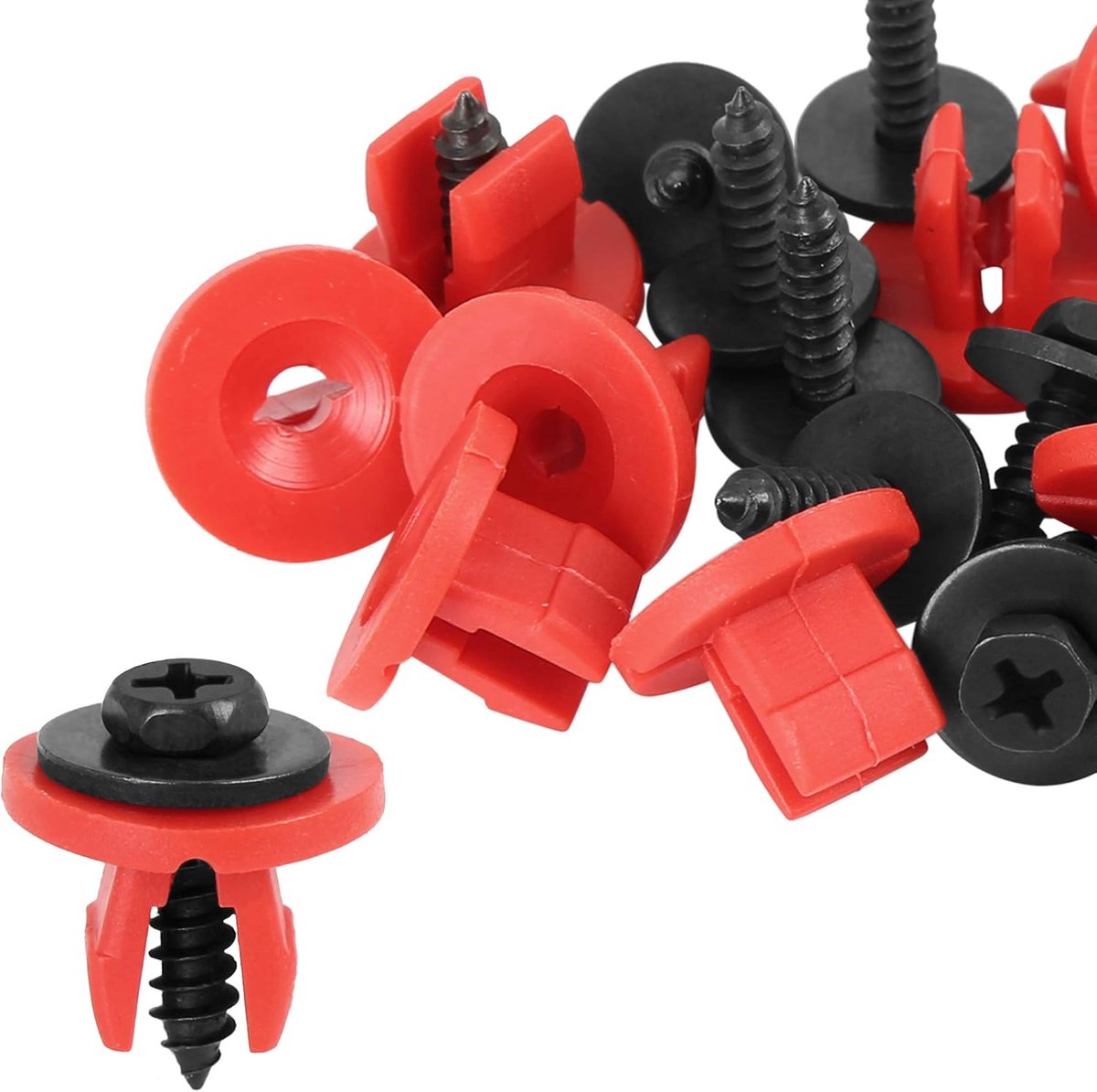 AutoHAUX 10 stuks auto motor serveerwagen deksel bevestiging clips schroeven schild