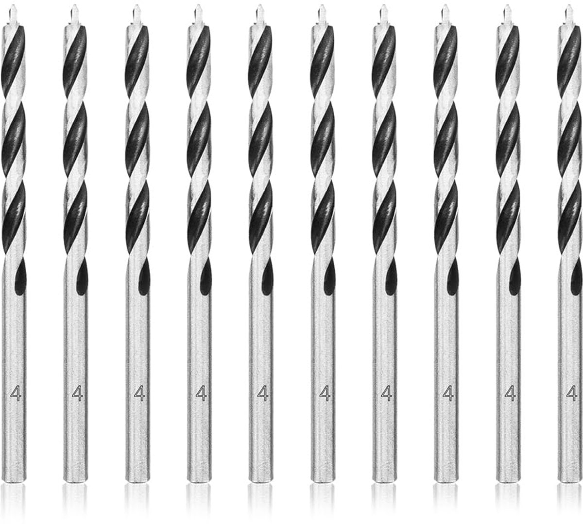 Houtboren 4mm 10st Brad Point Spiraal Hout Boor Bit Professionele Twist Boren voor Hout