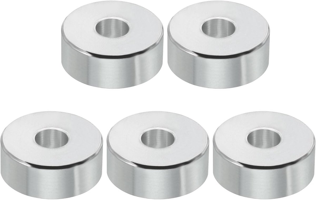 M6 Aluminium Spacers, 5 Stks Metalen Spacer Aluminium 6.5mm ID x 20mm OD x 8mm L Aluminium Spacer Schroef Standoff Ronde voor 1/4 "of M6 Schroefbouten