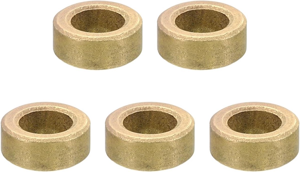 Afstandhouders van messing M6, 5 stuks afstandhouders van messing 6 mm ID x 10 mm OD x 4 mm L, schroefafstandhouder voor bouten 1/4 inch of M6