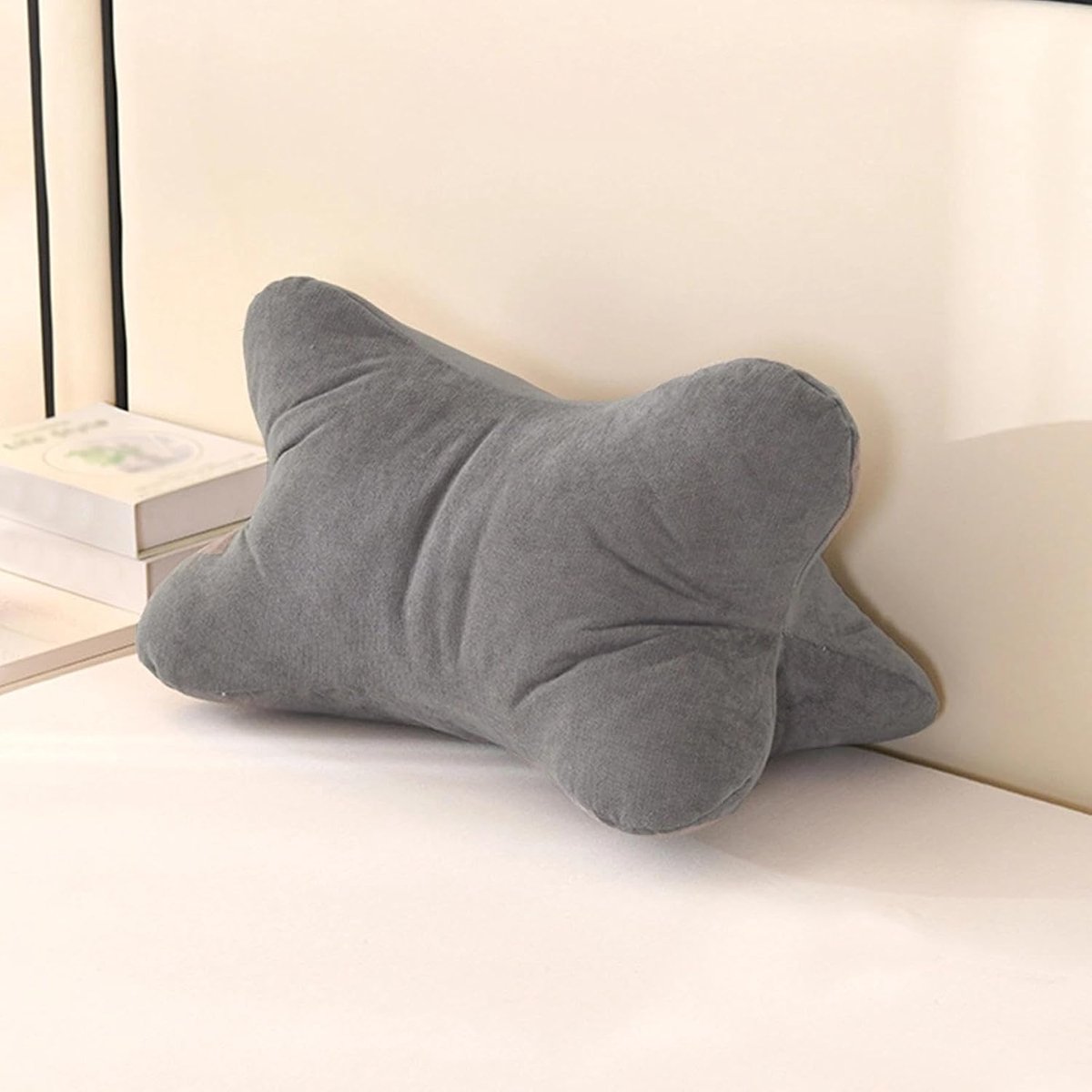Leeskussen Ergonomisch - Grijs - Flexibele Rugsteun - Comfortabel voor Lezen en Ontspannen - SnelShoppen