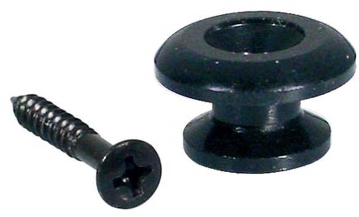 Boston EP-RR-B Sferische Strap Buttons - Metalen Zwart, 2-Pack