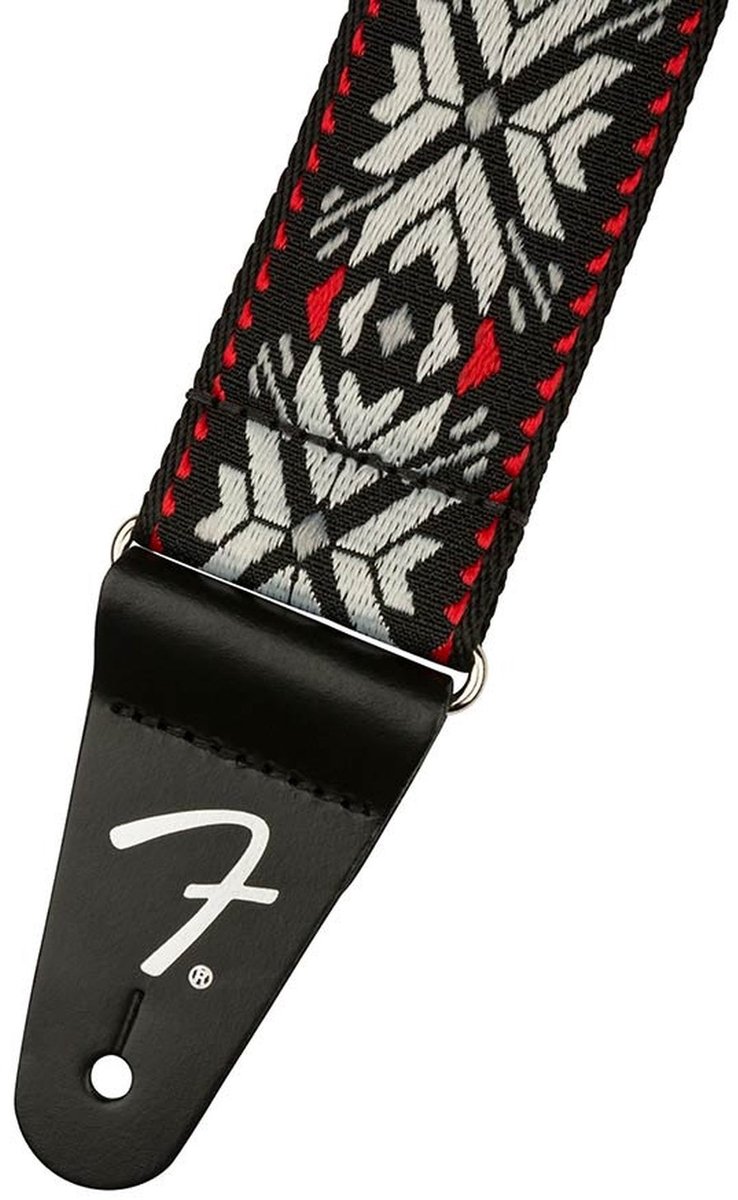 Fender 990638026 2 gitaarband, Pasadena geweven, rode sneeuwvlok