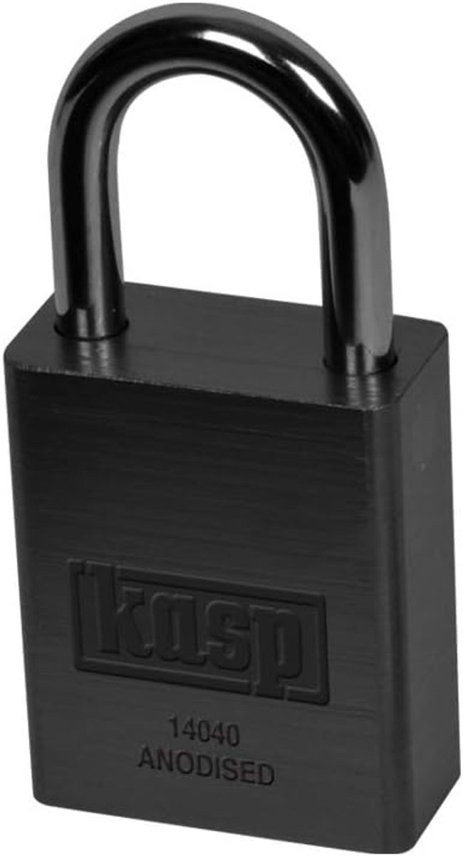 Hangslot 40mm - Aluminium - Zwart - Weerbestendig en extra beveiligd - SnelShoppen