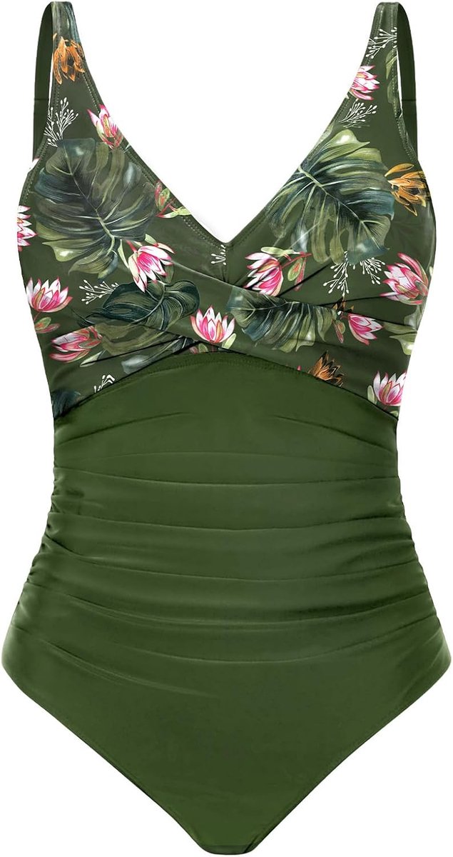 Badpak voor dames, eendelig, corrigerend, platte buik, eendelig, V-hals, zwemkleding, push-up, zwempak, gekruiste voorkant, sexy, spaghetti, verstelbaar, voor strand, zwemmen
