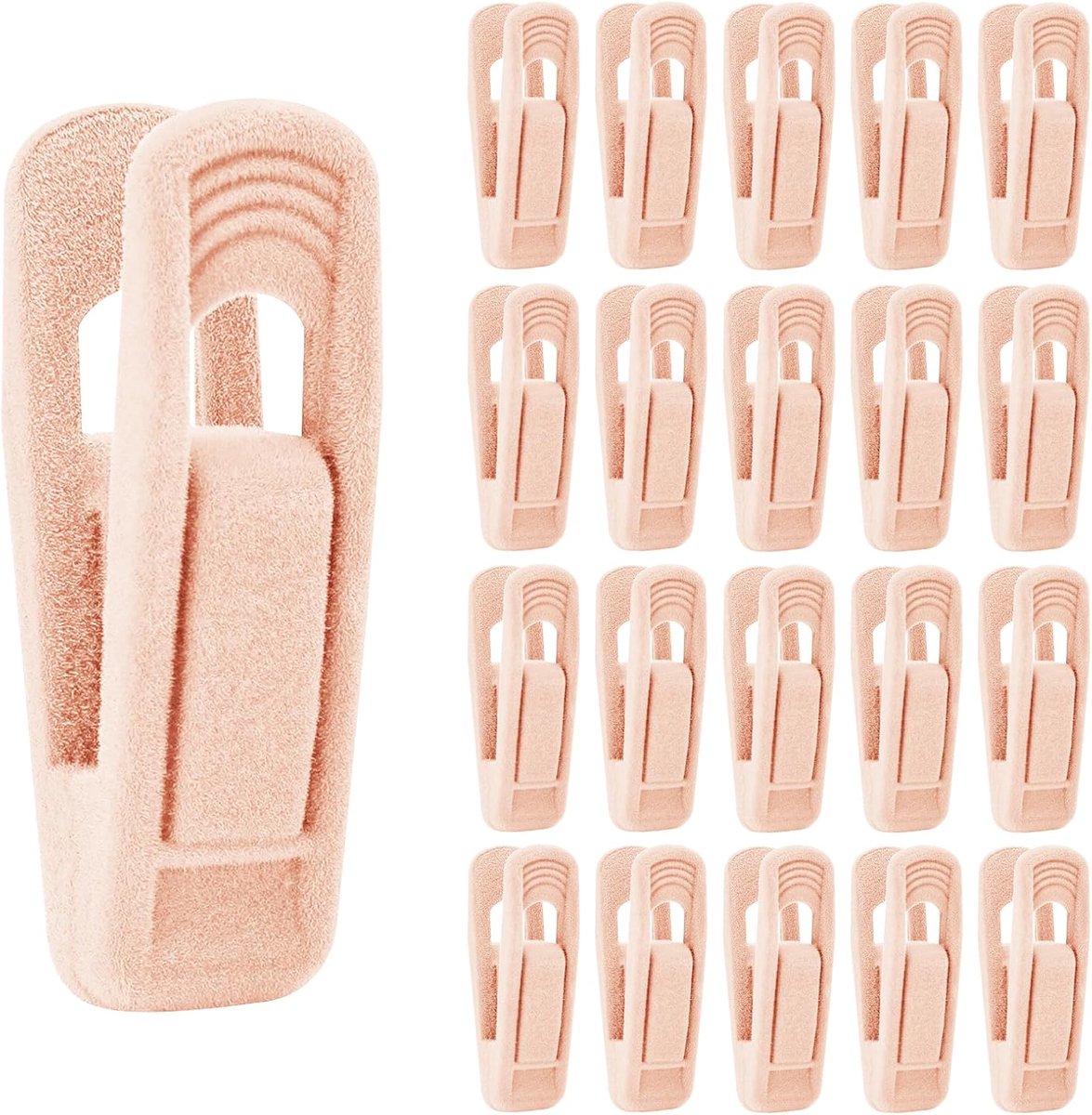 Wasknijpers, duurzame antislip handdoekklemmen, veelzijdige kledingklemmen, sterke wasknijpers voor broeken, rokken en sokken (20, roze)
