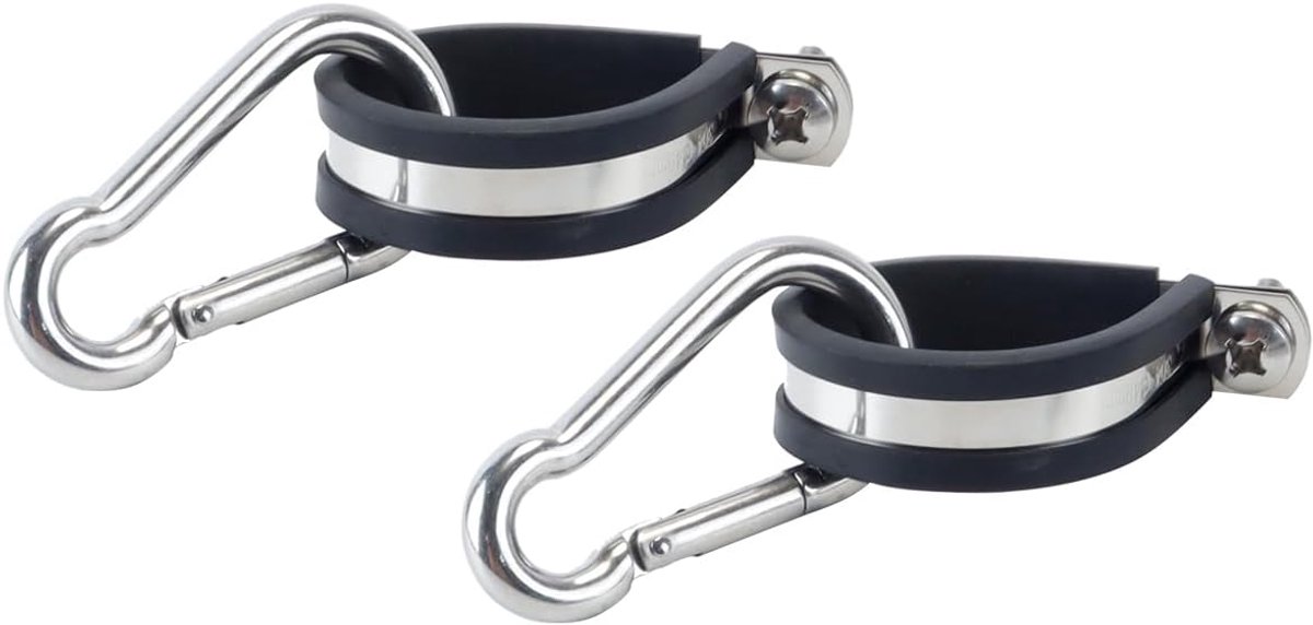 2-delige rubberen kabelklem met haak RVS buisklem diameter R-vormige slangklemmen voor het vastzetten van slangen, buizen en draden